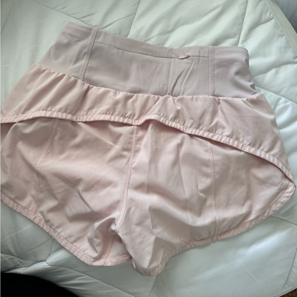 Pink running shorts